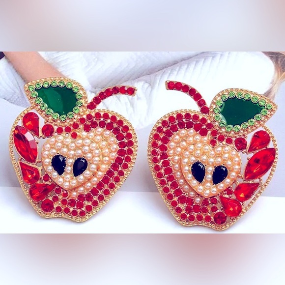 “Apple Of My Ear” Rhinestone Earrings